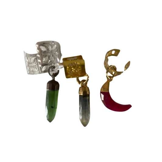 Garnet Crescent Loc Crystal